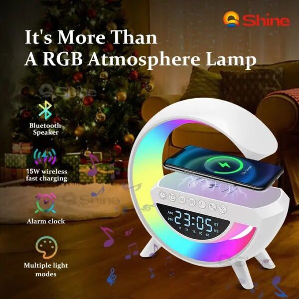Veilleuse Radio Haut-parleur Bluetooth Réveil-led-usb-rgb – Image 2