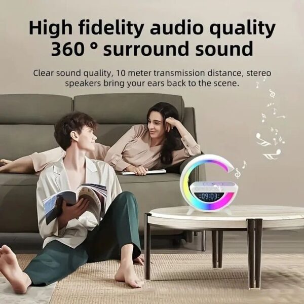 Veilleuse Radio Haut-parleur Bluetooth Réveil-led-usb-rgb – Image 5