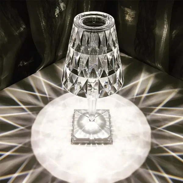 Diamond Table Lamp LED Touch Control Crystal Charging Acrylic – Image 3