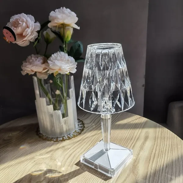 Diamond Table Lamp LED Touch Control Crystal Charging Acrylic – Image 6