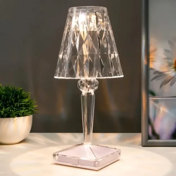 Diamond Table Lamp LED Touch Control Crystal Charging Acrylic – Image 9