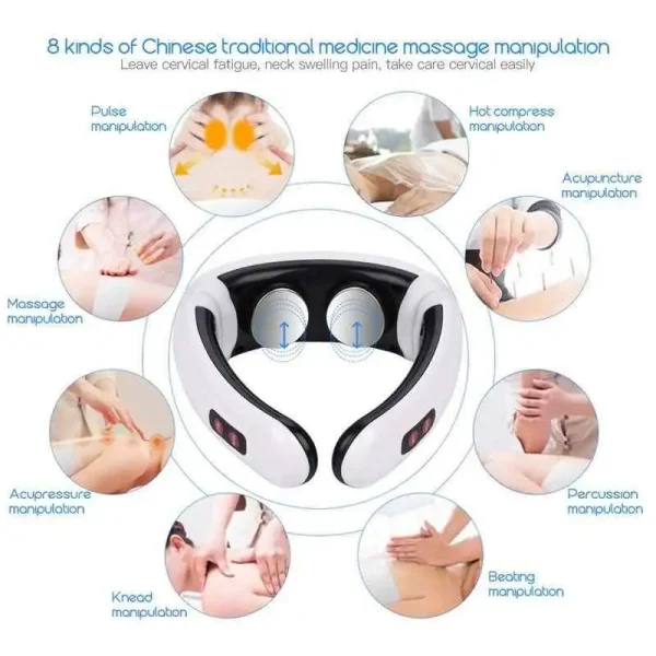 HX-5880 Electric Pulse Neck Massager Cervical Vertebra Impulse Massage – Image 3