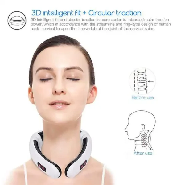 HX-5880 Electric Pulse Neck Massager Cervical Vertebra Impulse Massage – Image 2