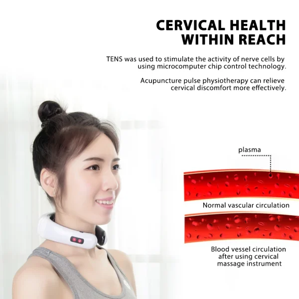 HX-5880 Electric Pulse Neck Massager Cervical Vertebra Impulse Massage – Image 6